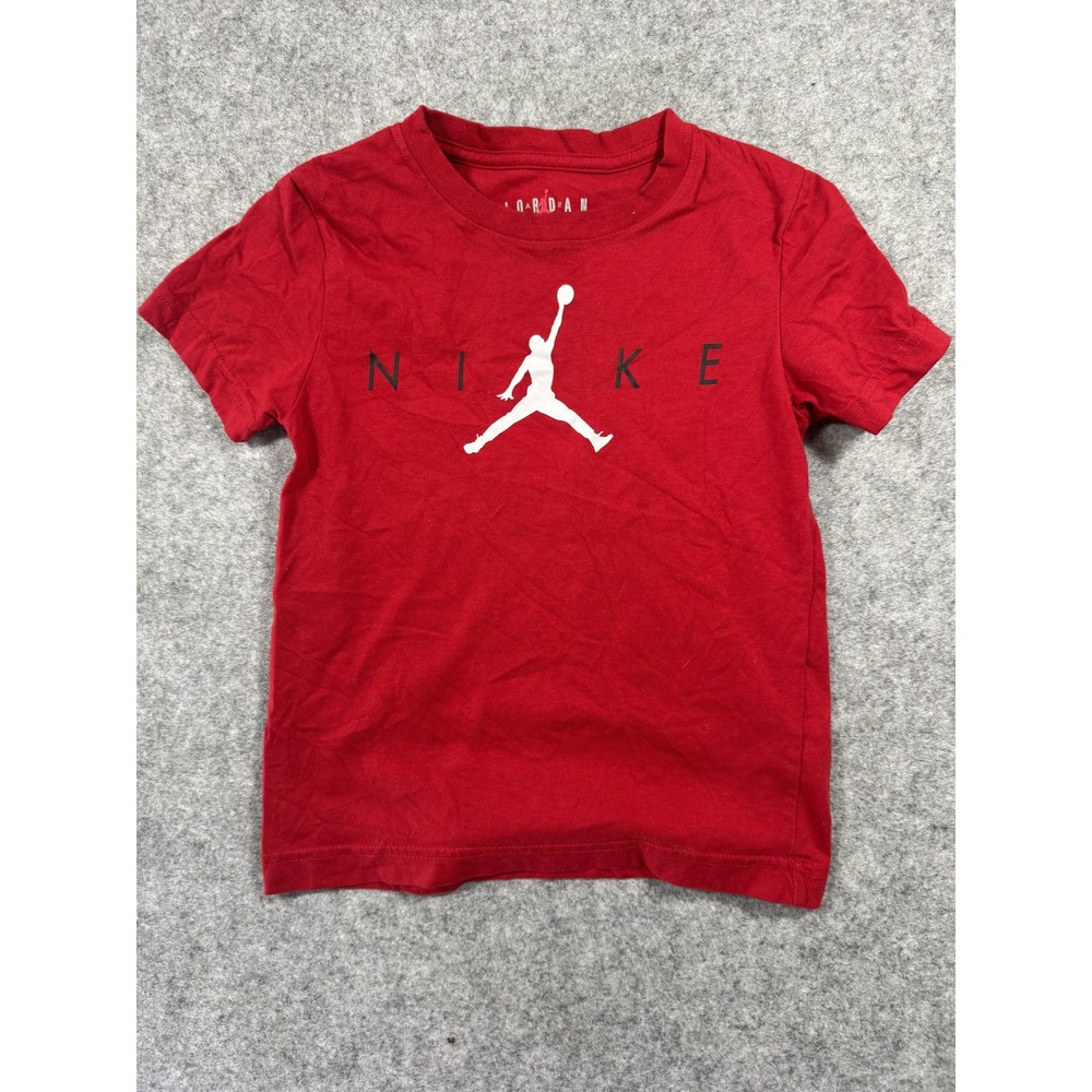 Jordan Jumpman Nike Graphic Tee 6 Red Cotton Short Sleeve Shirt